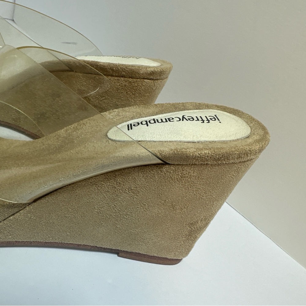 Jeffrey Campbell Tan Wedge Sandals - Picture 2 of 7